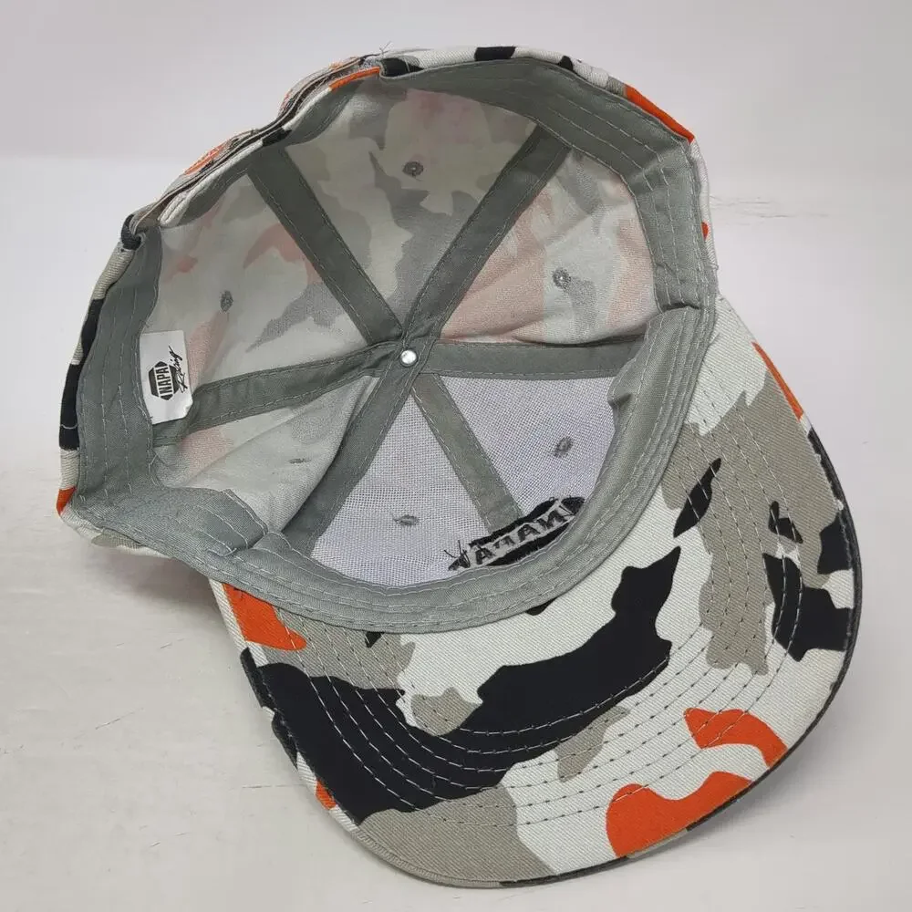 NAPA Racing Baseball Cap White Camo One Size Slideback Hat Cotton Racing Logo